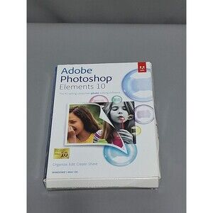 Adobe Photoshop Elements 10 for PC Mac Open Package
